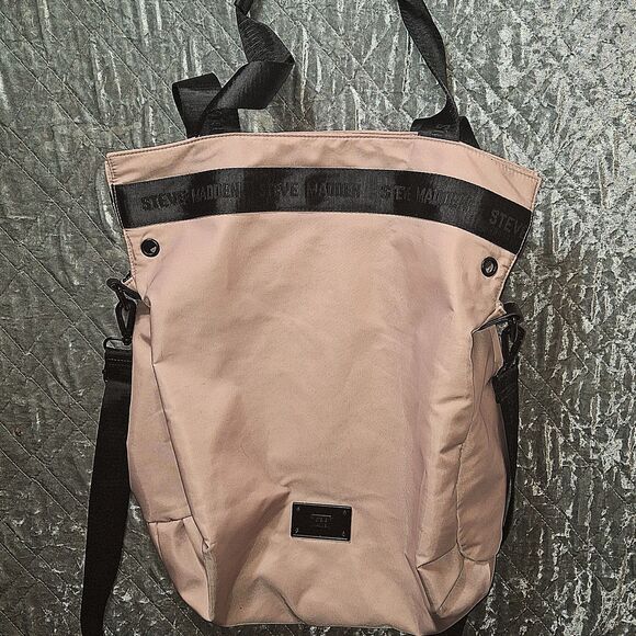 Steve Madden Blush Pink Nylon Crossbody Tote Bag Travel Gym VGUC main image 7